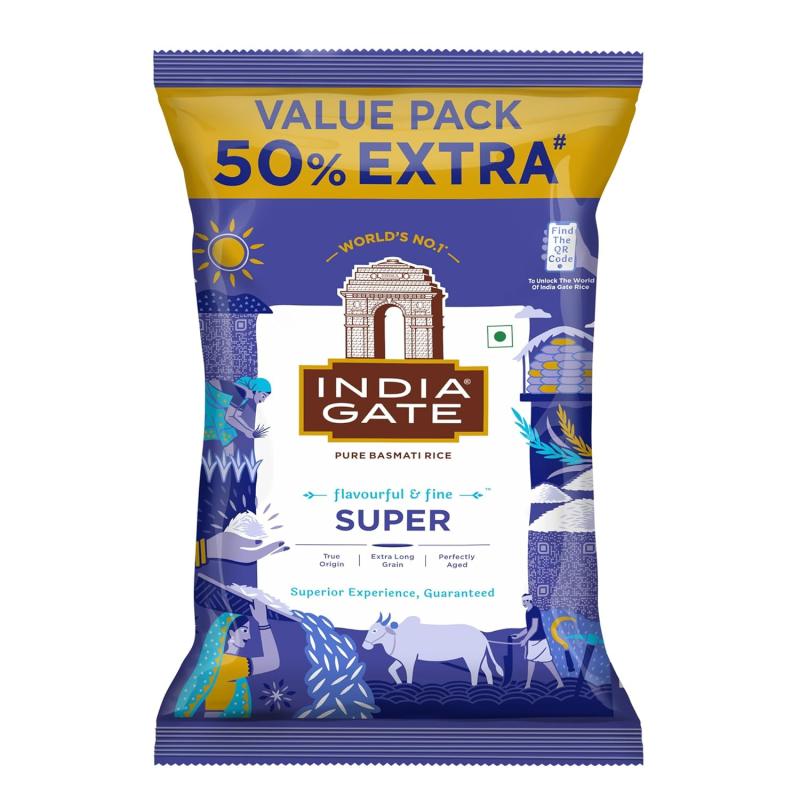 India Gate Basmati Rice - Super - 1 kg