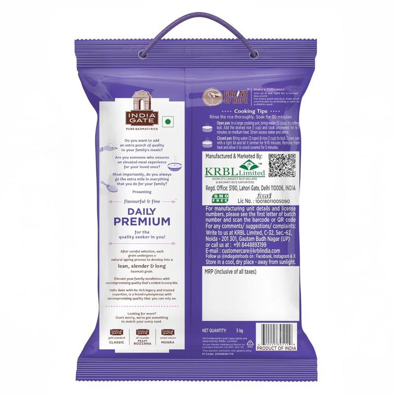India Gate Basmati Rice - Super - 5 kg