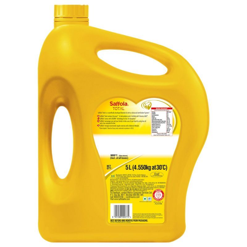 Saffola Total Pro Edible Oil - 5 L  Jar