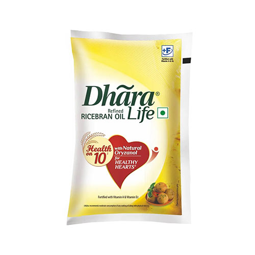 Dhara  Refined Rice Bran Oil-Life - 840 g