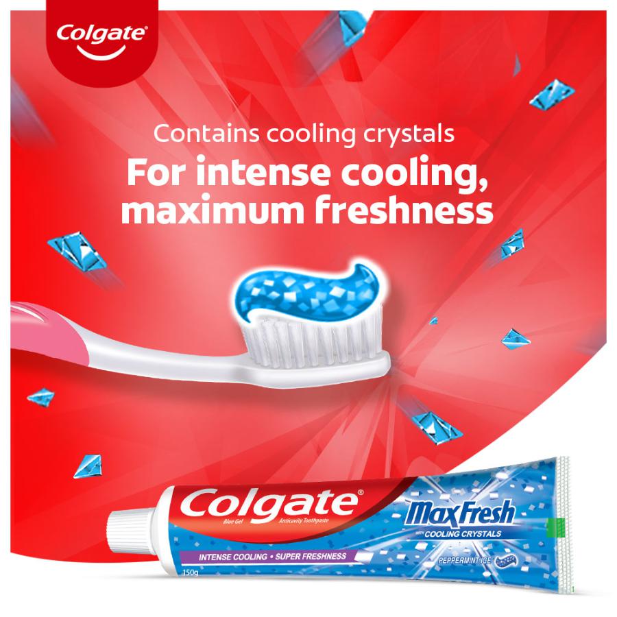 Colgate MaxFresh Peppermint Ice Blue Gel Toothpaste - 300 g