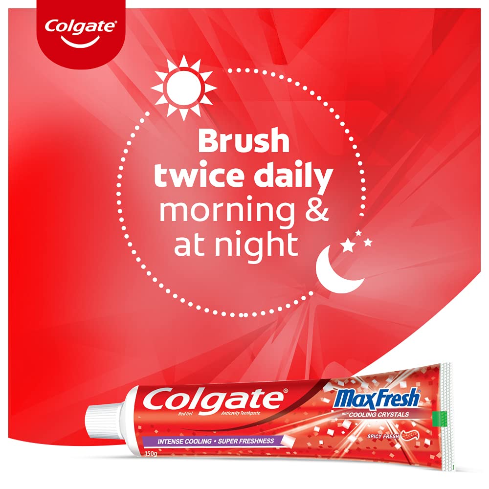 Colgate MaxFresh Red Gel Toothpaste (Spicy Fresh) - 150 g