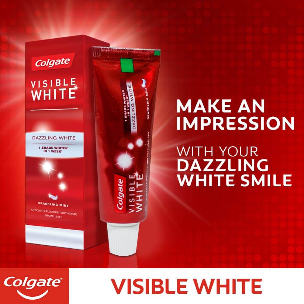 Colgate Visible White Sparkling Mint Toothpaste - 50 g