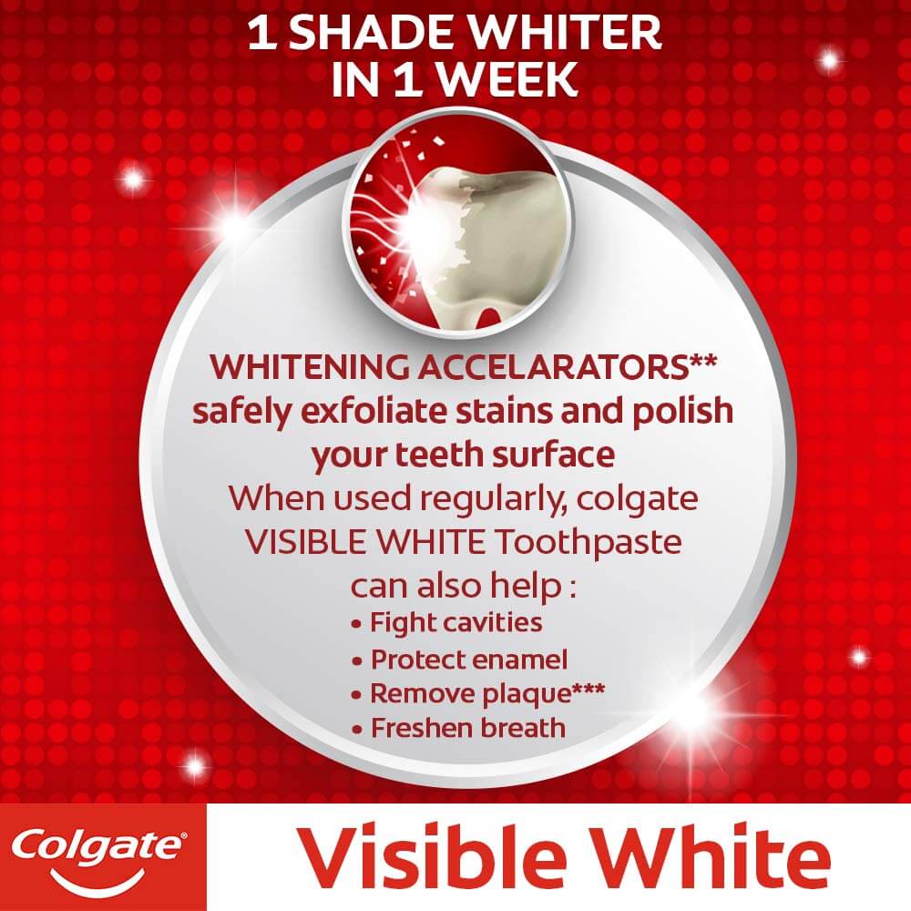 Colgate Visible White Sparkling Mint Toothpaste - 50 g