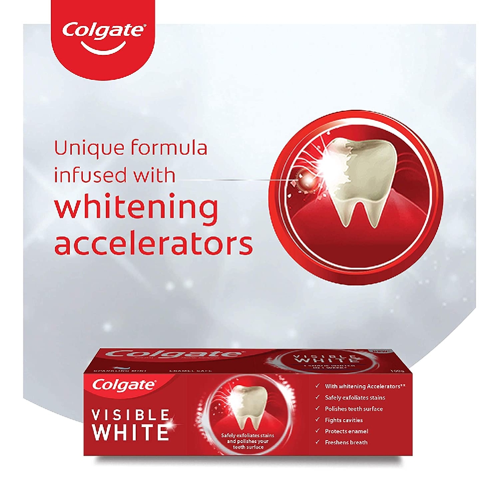 Colgate Visible White Sparkling Mint Toothpaste - 50 g