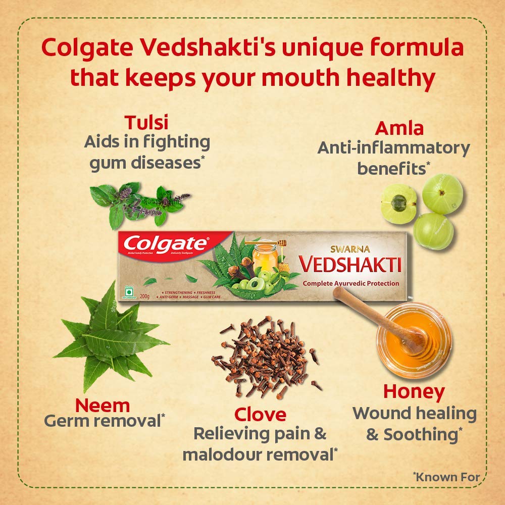Colgate Swarna Vedshakti Toothpaste - 200 g