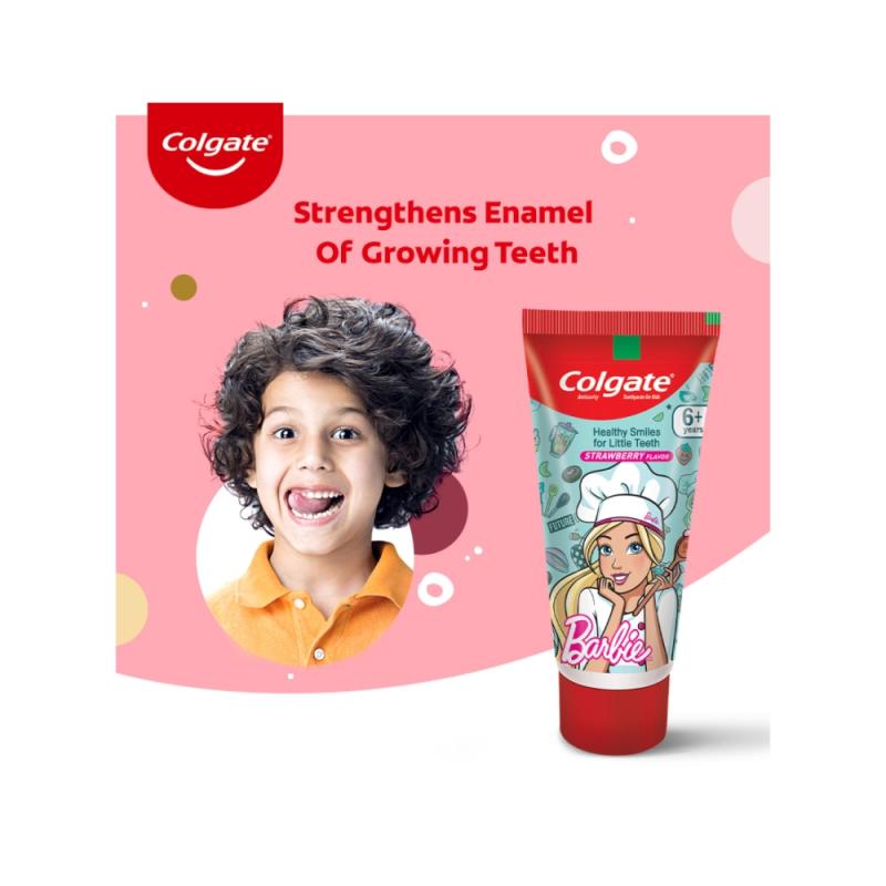 Colgate Kids Toothpaste 6+ Years - Strawberry Flavour - Barbie - 80 g