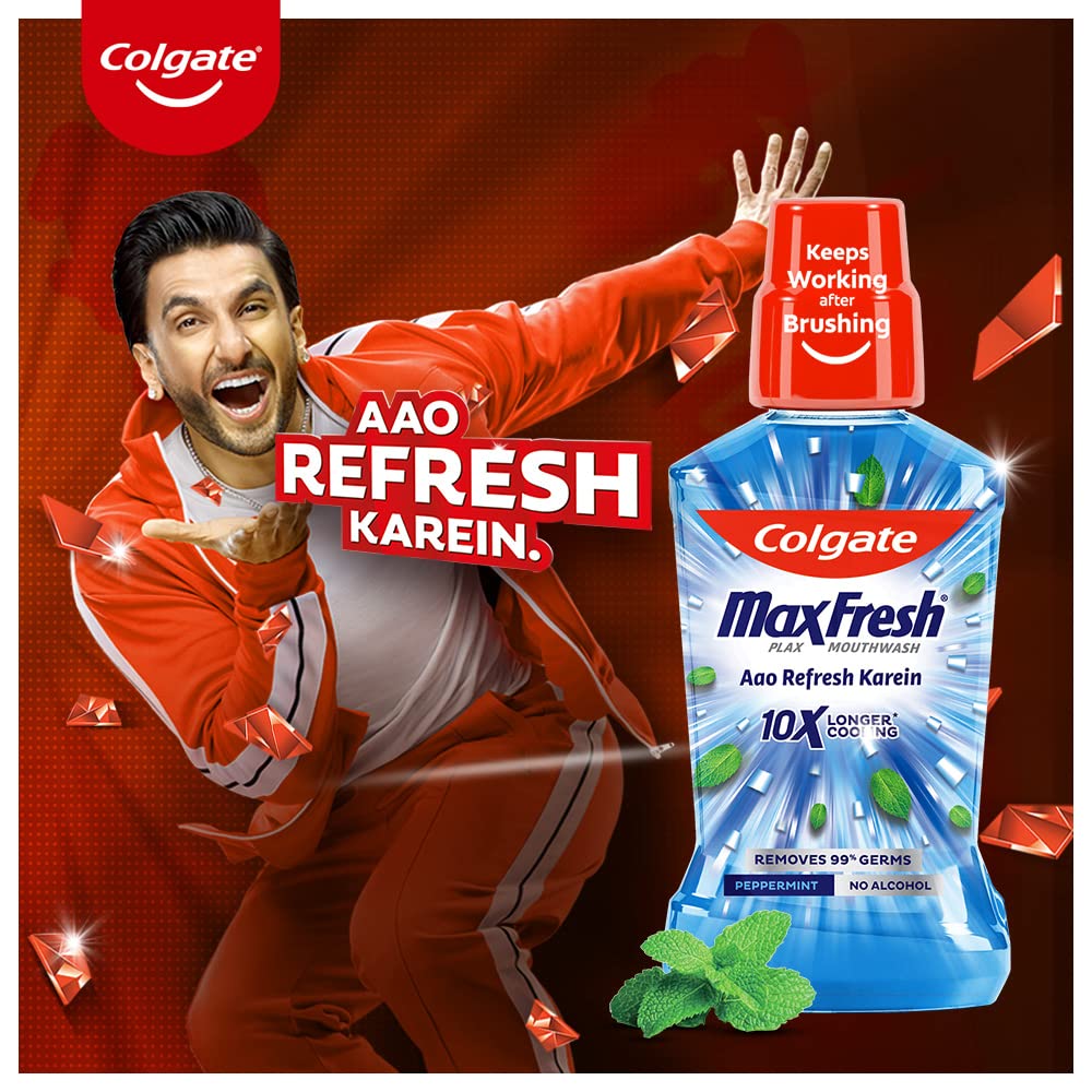 Colgate Mouthwash - MaxFresh Plax Peppermint - 250 ml