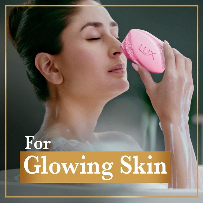 Lux Rose & Vitamin E Soap For Glowing Skin - 4x100