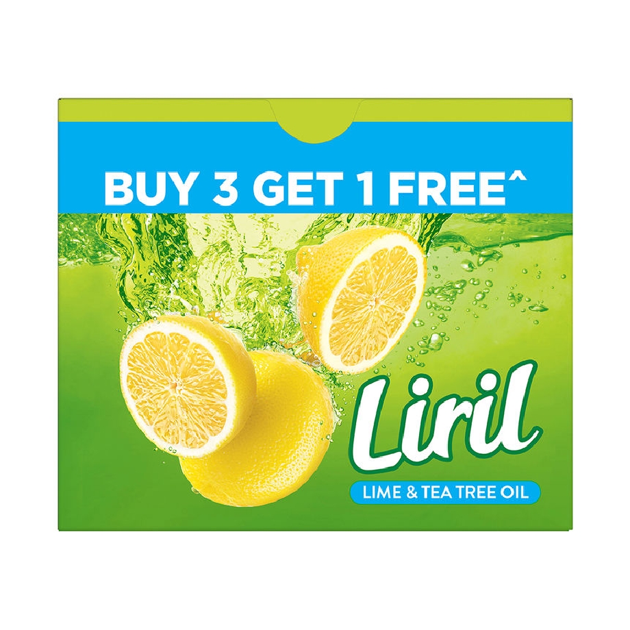 Liril Soap - Lemon & Tea Tree Oil - 4x125 g