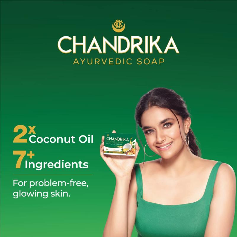 Chandrika Bathing Soap - Ayurvedic - 3x125g+(Get 75g Free)