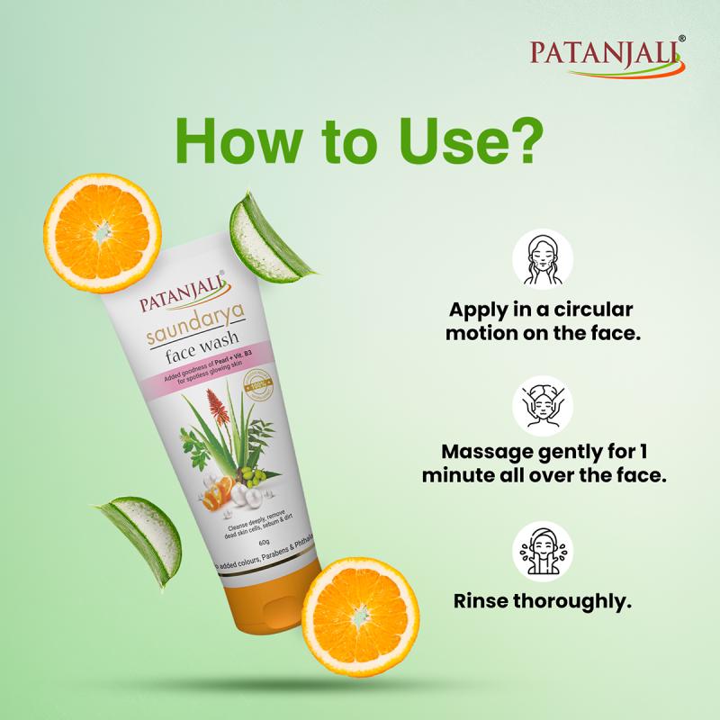 Patanjali Saundarya Face Wash - 100 ml