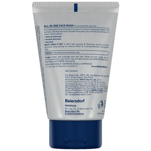 Nivea Men All-In-One Charcoal Face Wash - 50 g