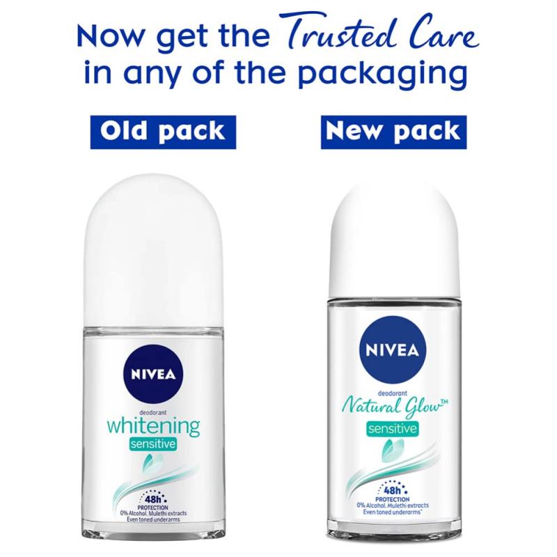 Nivea Natural Glow Smooth Skin Roll-On - 50 ml