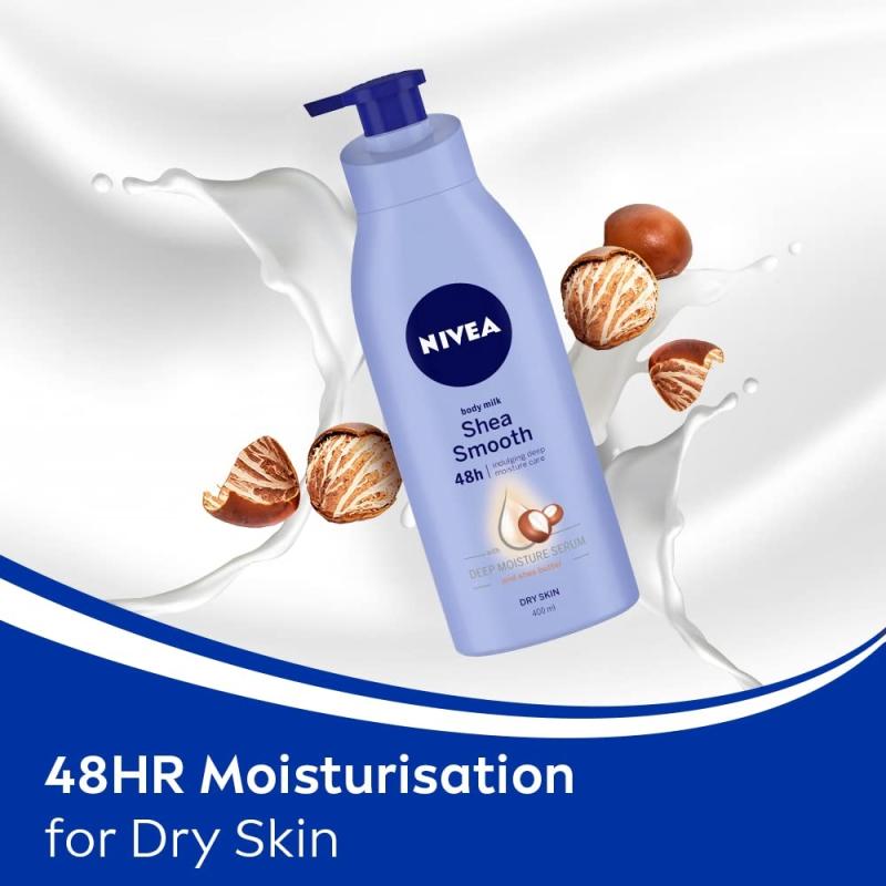 Nivea Shea Smooth Body Lotion for Dry Skin - 400 ml