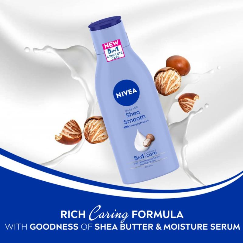 Nivea Shea Smooth Body Lotion for Dry Skin - 75 ml