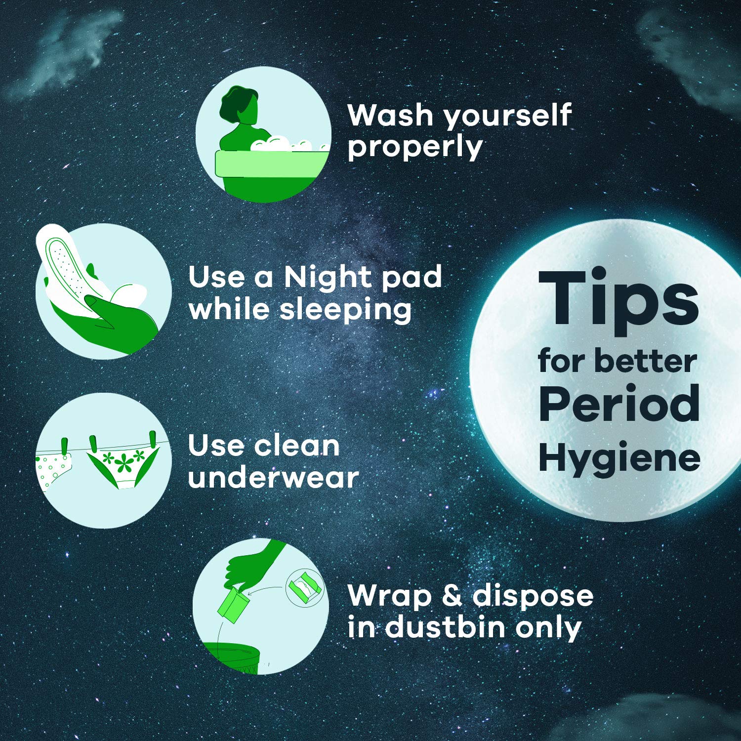 Whisper Bindazzz Nights Sanitary Pads XL Plus - 7 pcs