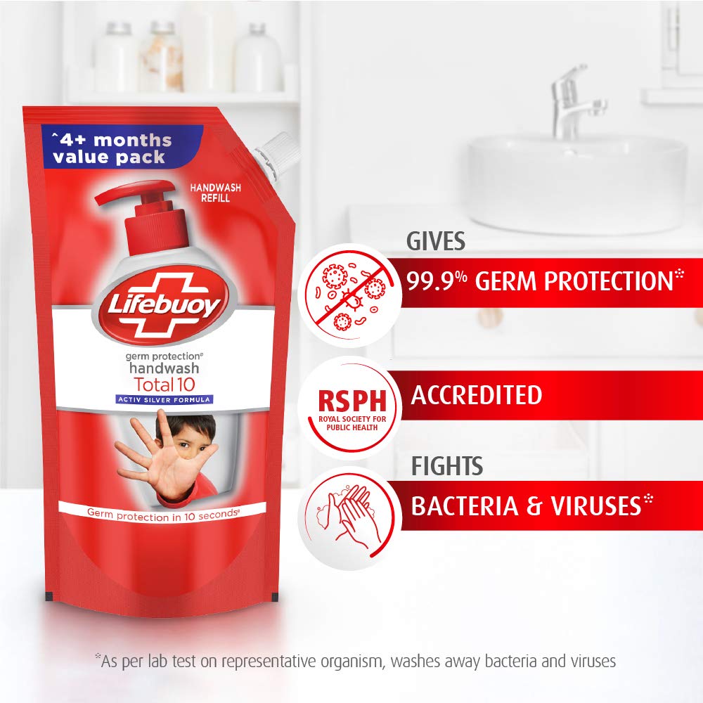 Lifebuoy Total 10 Hand Wash Refill Pack - 675 ml