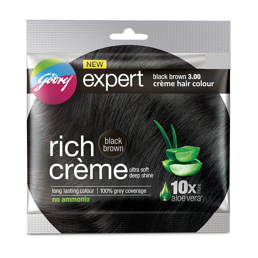 Godrej Expert Rich Creme - Black Brown (3.00) Hair Colour - 20 ml