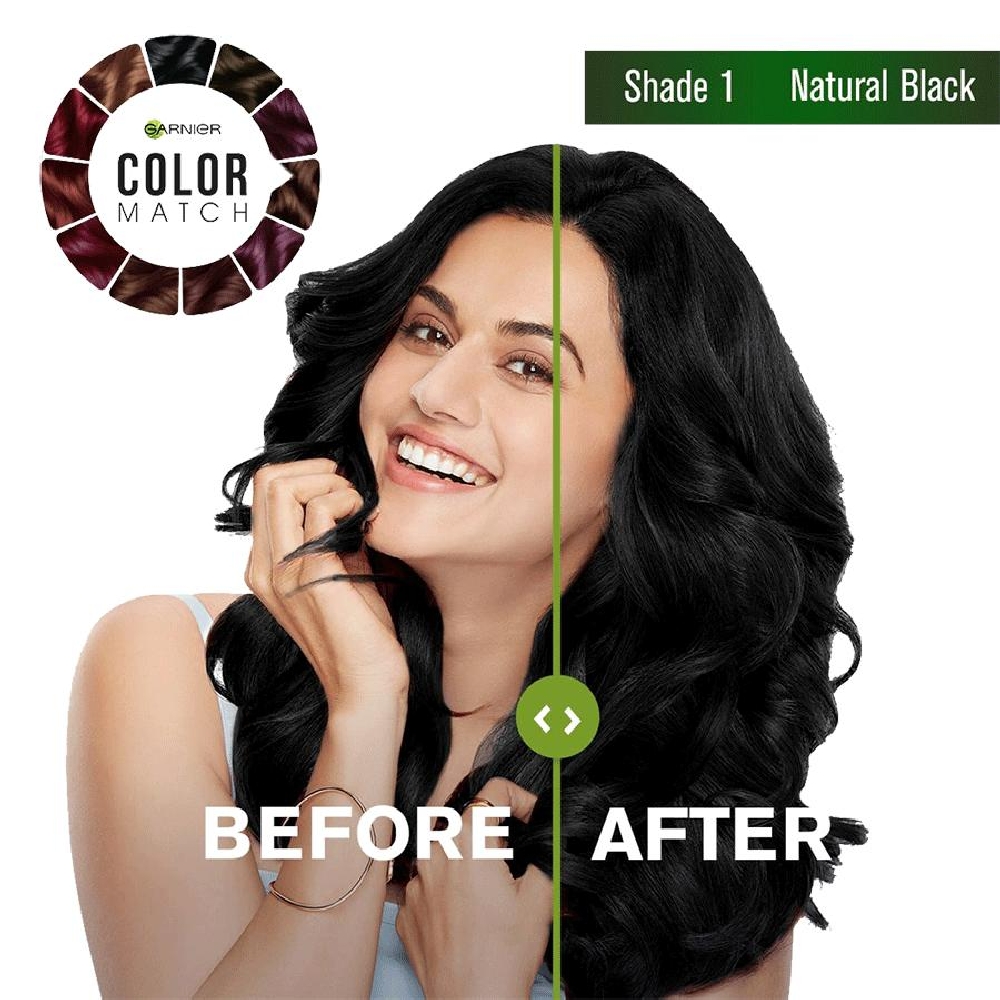 Garnier Color Naturals Creme Hair Colour shade - (1 Natural Black) - 70 ml + 60 g