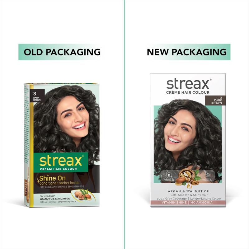 Streax Creme Hair Colour - (3 Dark Brown) - 120 ml