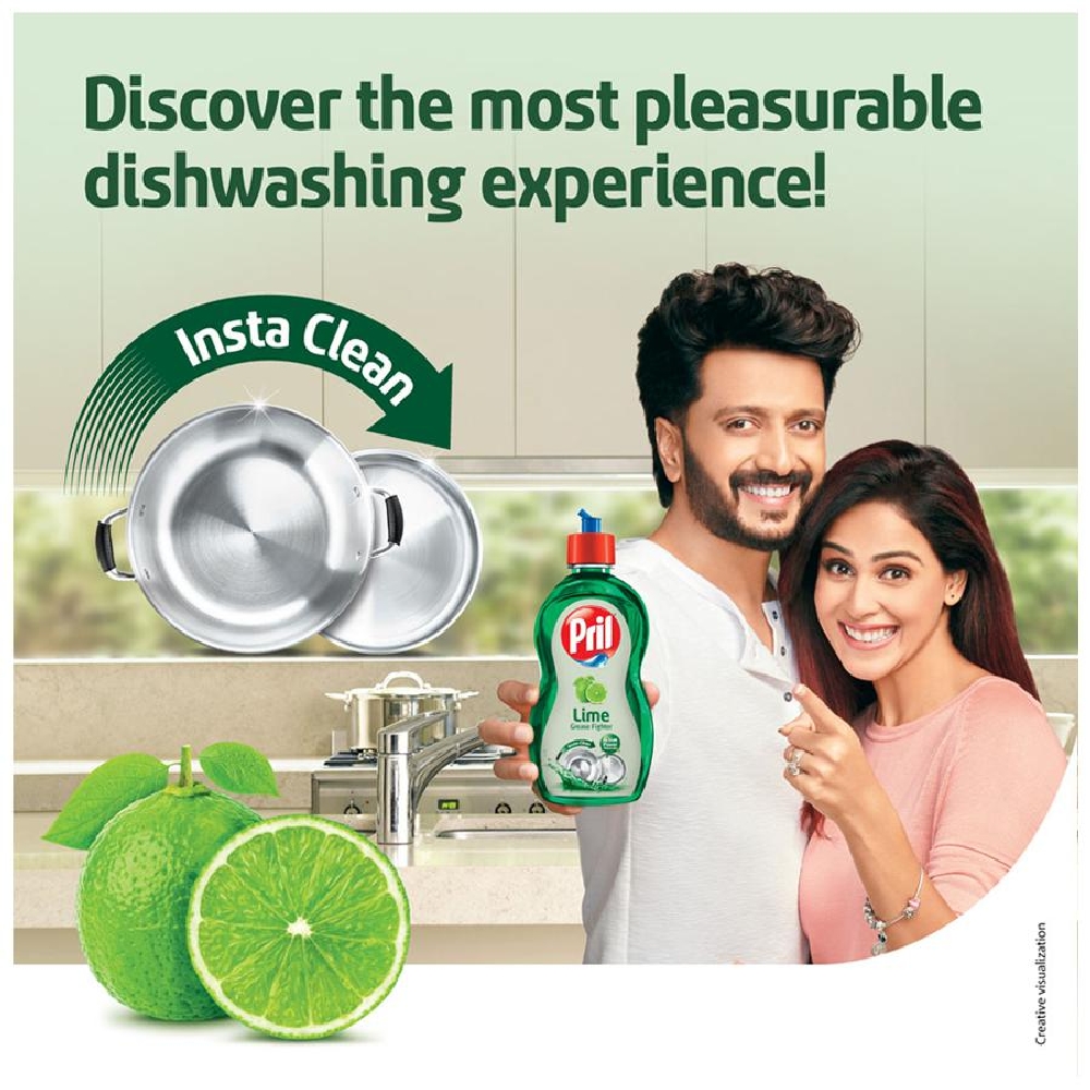 Pril Lime Dishwash Liquid - 750 ml