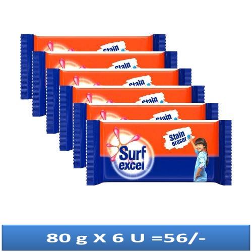 Surf Excel Detergent Bar  - 80g x 6 pcs