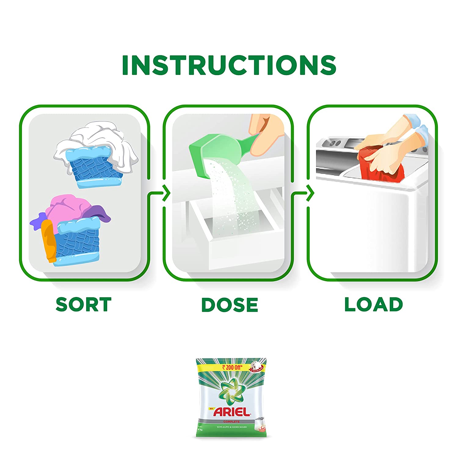 Ariel Complete Detergent Washing Powder - 1 kg