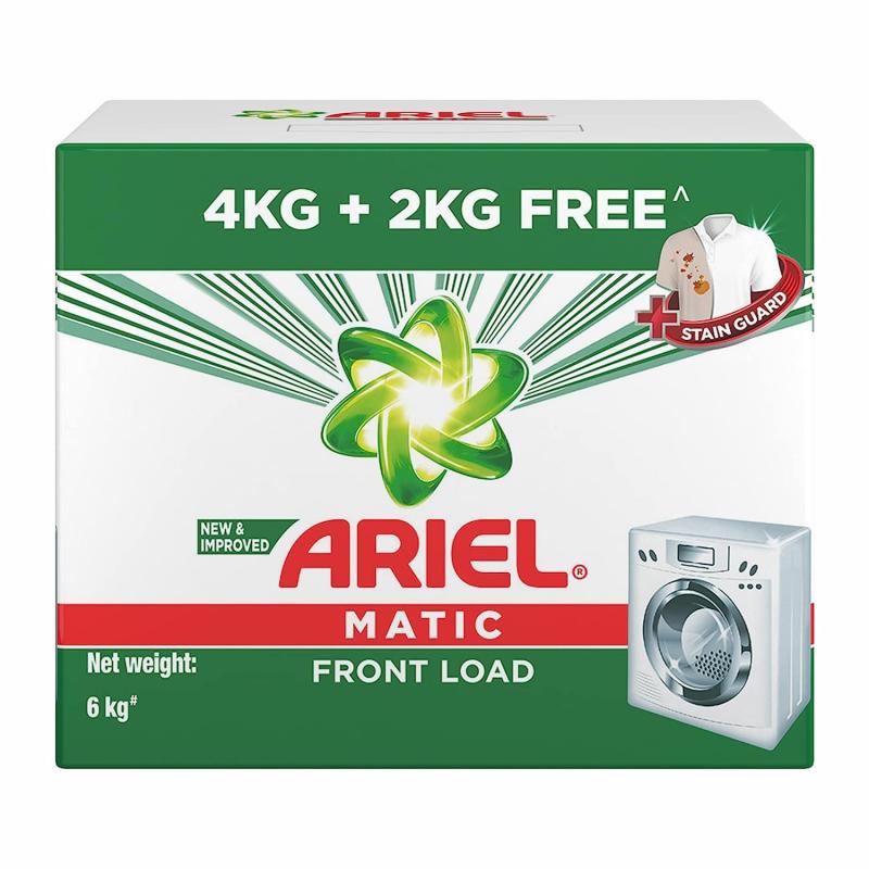 Ariel Matic Front Load Detergent Washing Powder - 4 kg (Get Extra 2 kg Free)