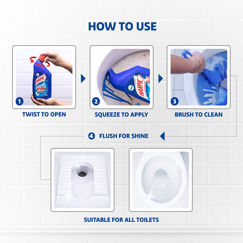 Harpic (Blue) Power Plus Toilet Cleaner Liquid - 1 L