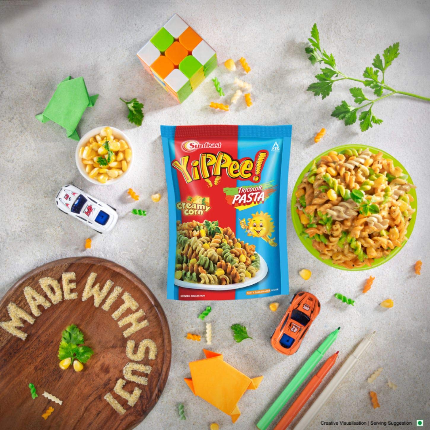 Sunfeast Yippee Tricolor Pasta - Creamy Corn - 65 g
