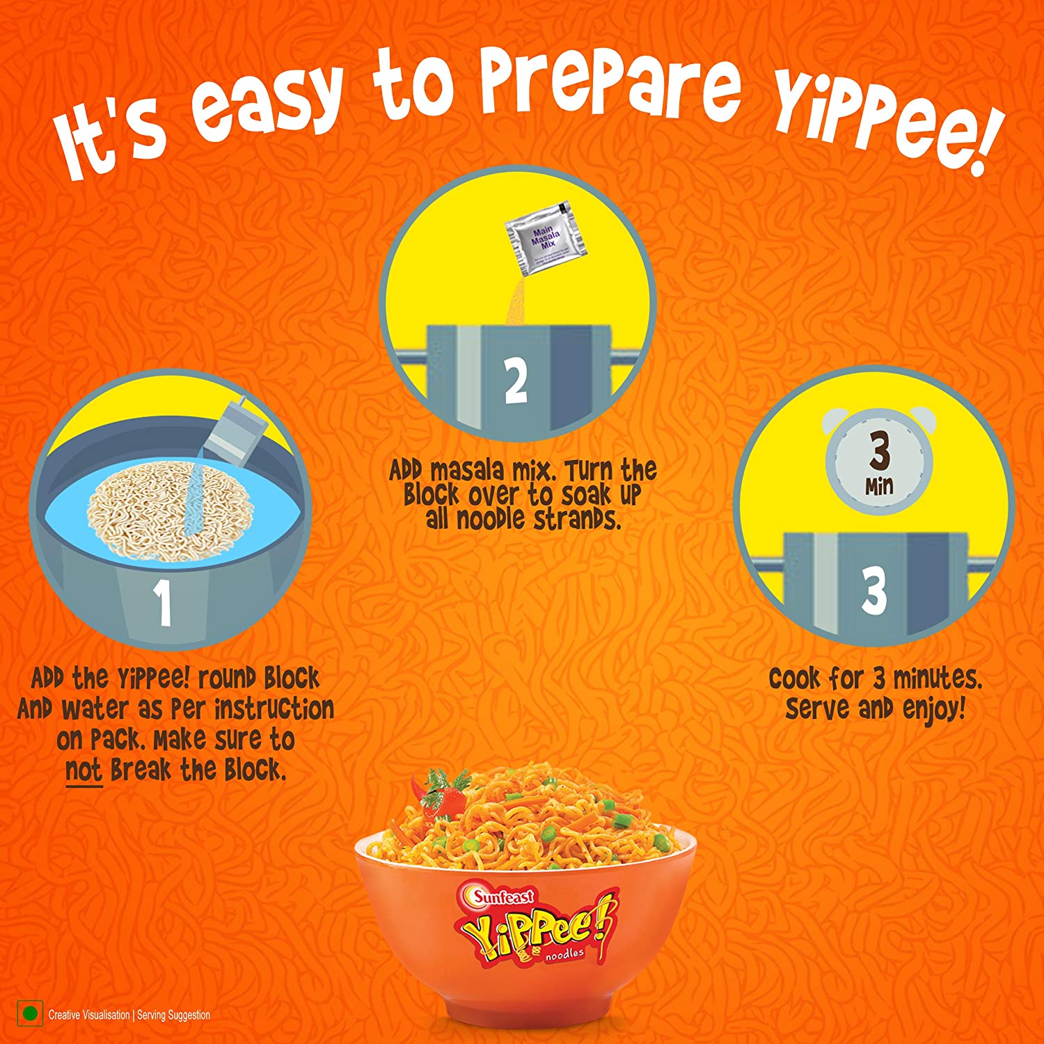 Sunfeast YiPPee Noodles Magic Masala - 360 g