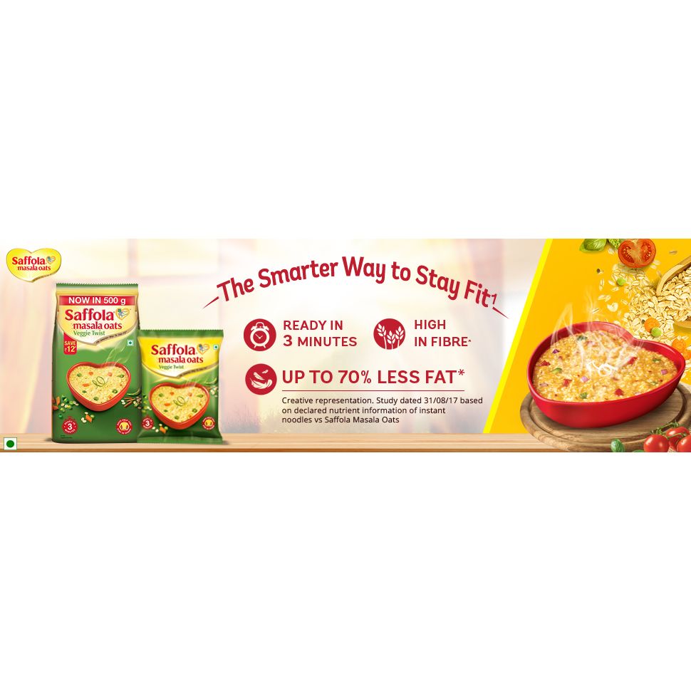 Saffola Masala Oats - Veggie Twist - 38 g