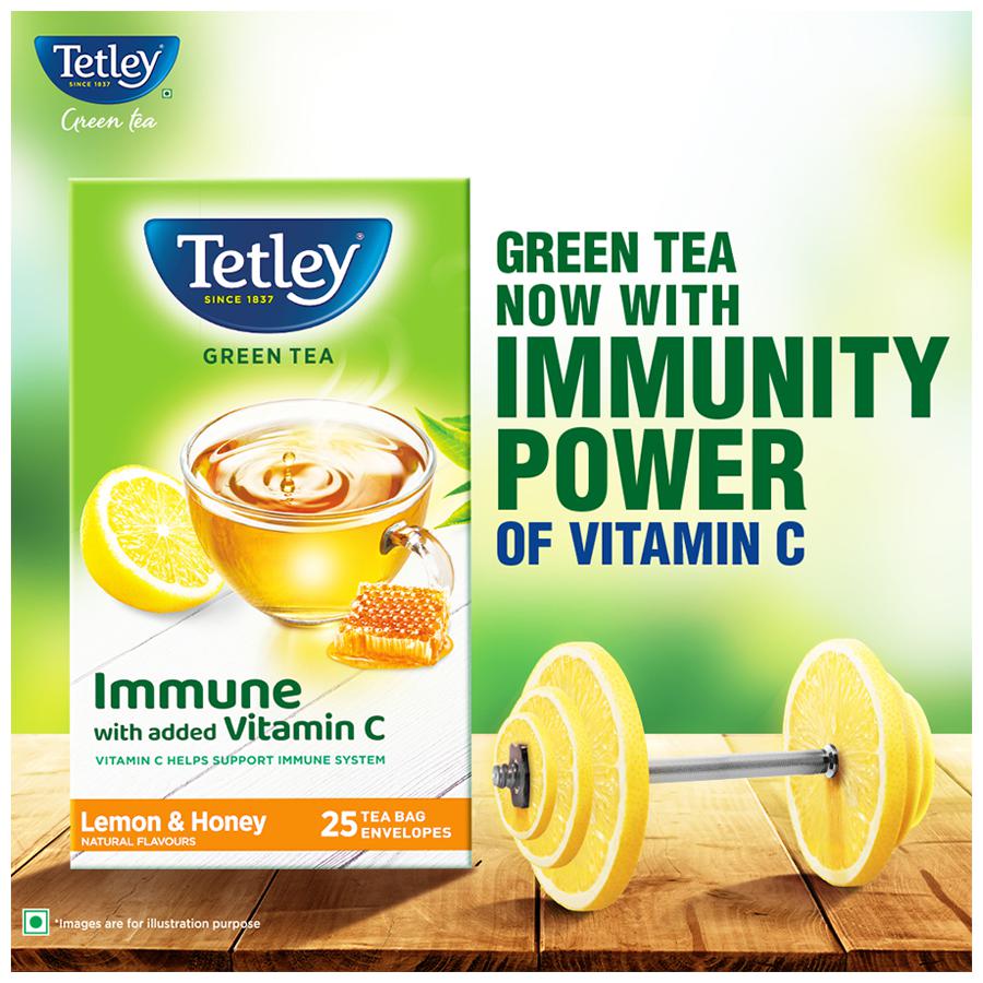 Tetley Green Tea - Lemon &   Honey - 25 Bags