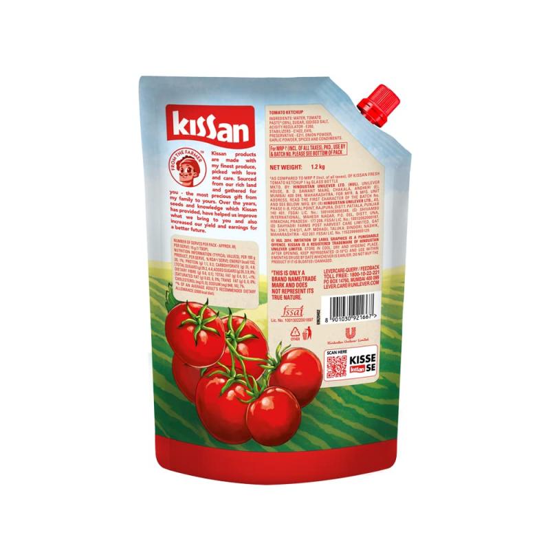 Kissan Fresh Tomato Ketchup (Pouch) - 1.2 kg