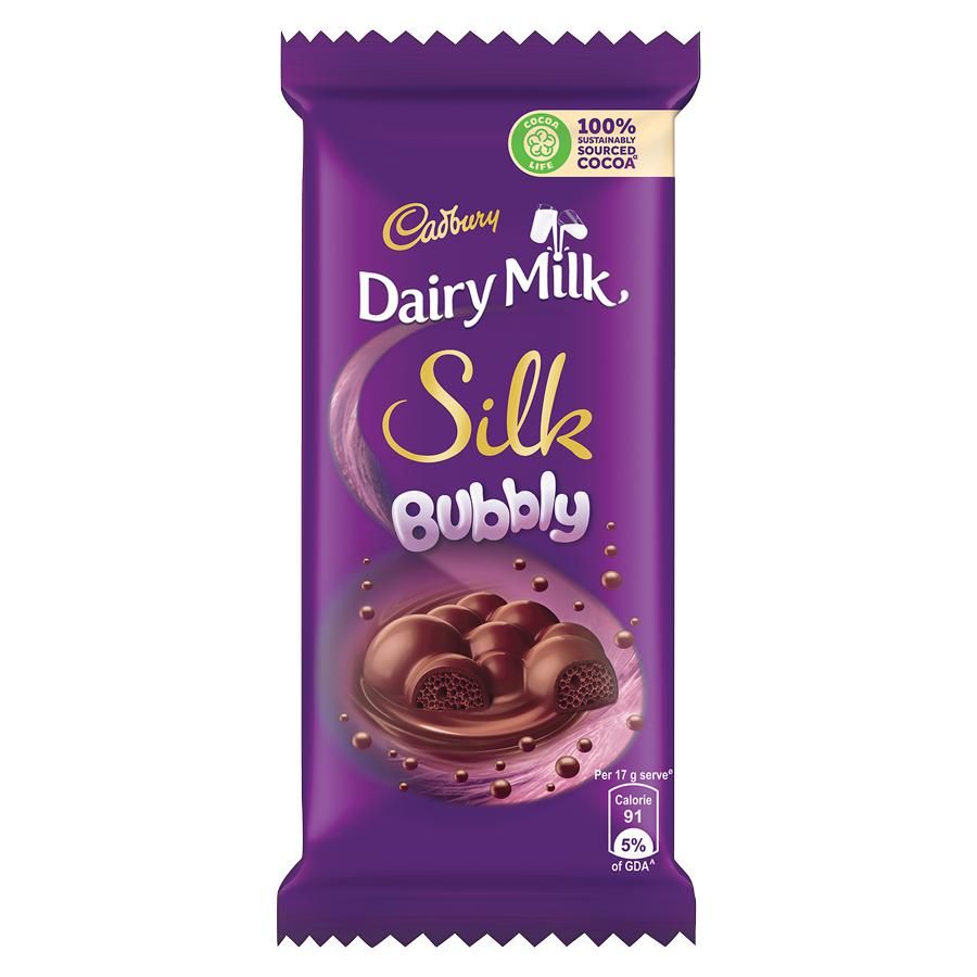 Cadbury Dairy Milk Silk Bubbly Chocolate - 120 g