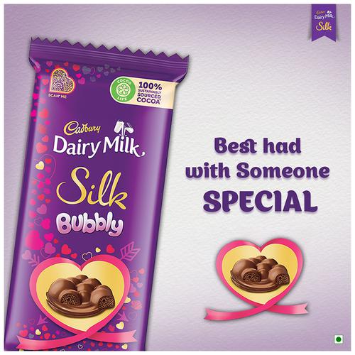 Cadbury Dairy Milk Silk Bubbly Chocolate - 120 g