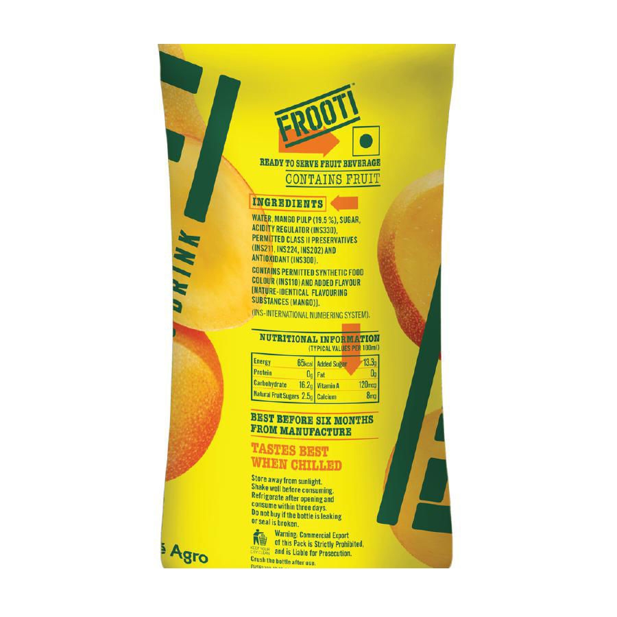 Frooti Mango Drink Bottle - 1.8 L