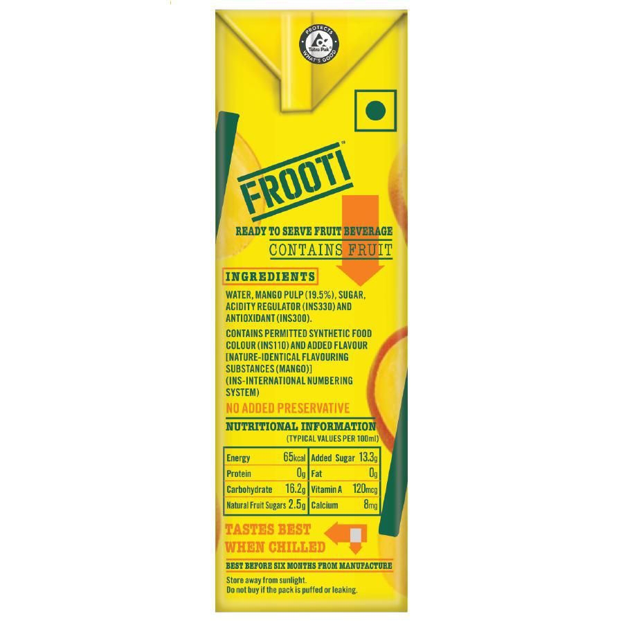 Frooti Mango Drink (Tetra Pack) - 200 ml