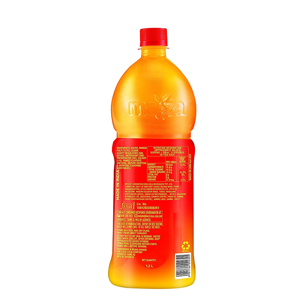 Maaza Mango Drink (Bottle) - 1.2 lit