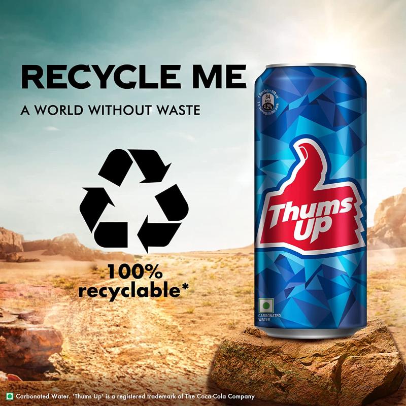 Thums Up Soft Drink - 200  ml ( Can )