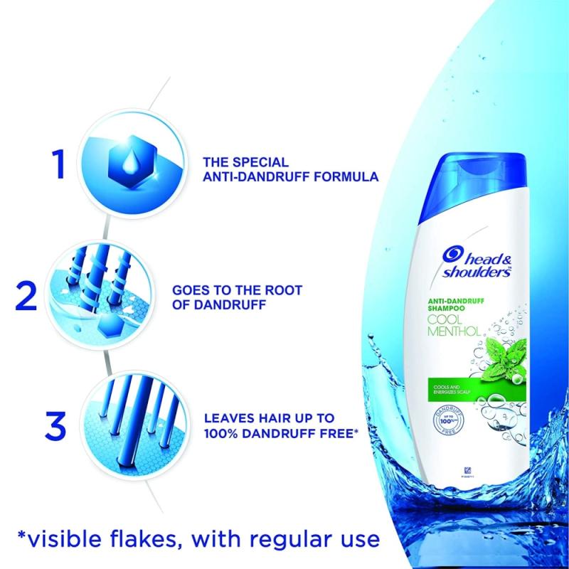 Head & Shoulders Cool Menthol Anti-Dandruff Shampoo - 340 ml