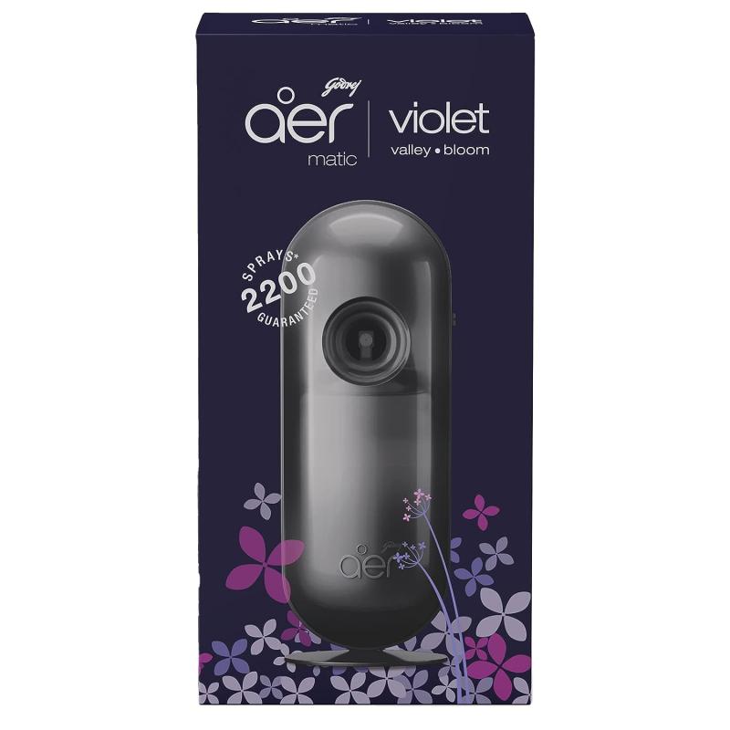 Godrej Aer Matic Kit-Violet Valley Bloom - Machine + Refill 225 ml